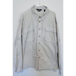 Guide Gear Shirt Mens 2XL Khaki Button Up Field Tested Fishing Outdoors